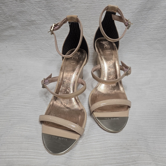 Ted Baker Women's Gold Strappy Sandals - Picture 1 of 6